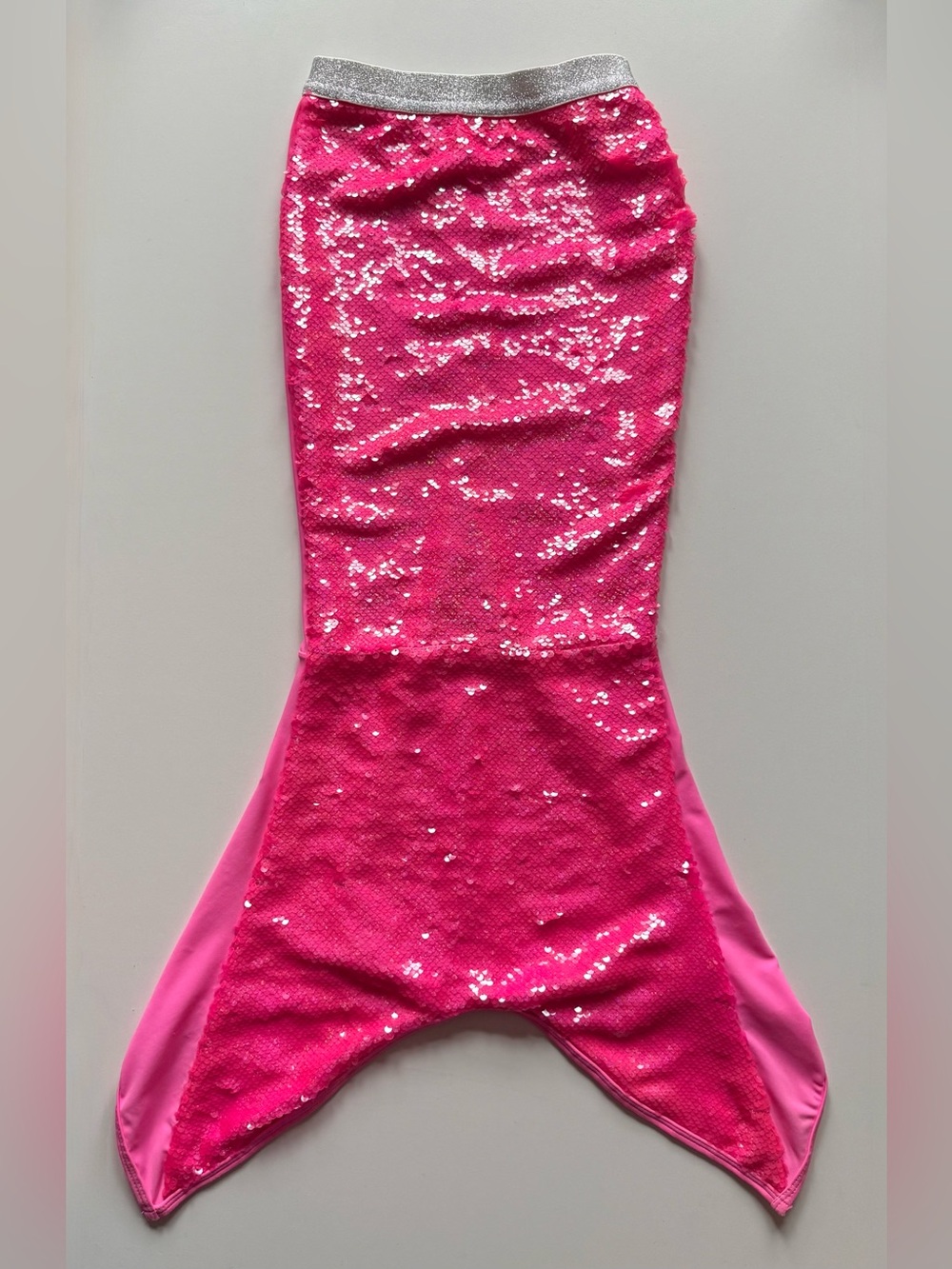 Shade Critters Girls Hot Pink Sequin Mermaid Tail Cover-Up - Size YSM (6)